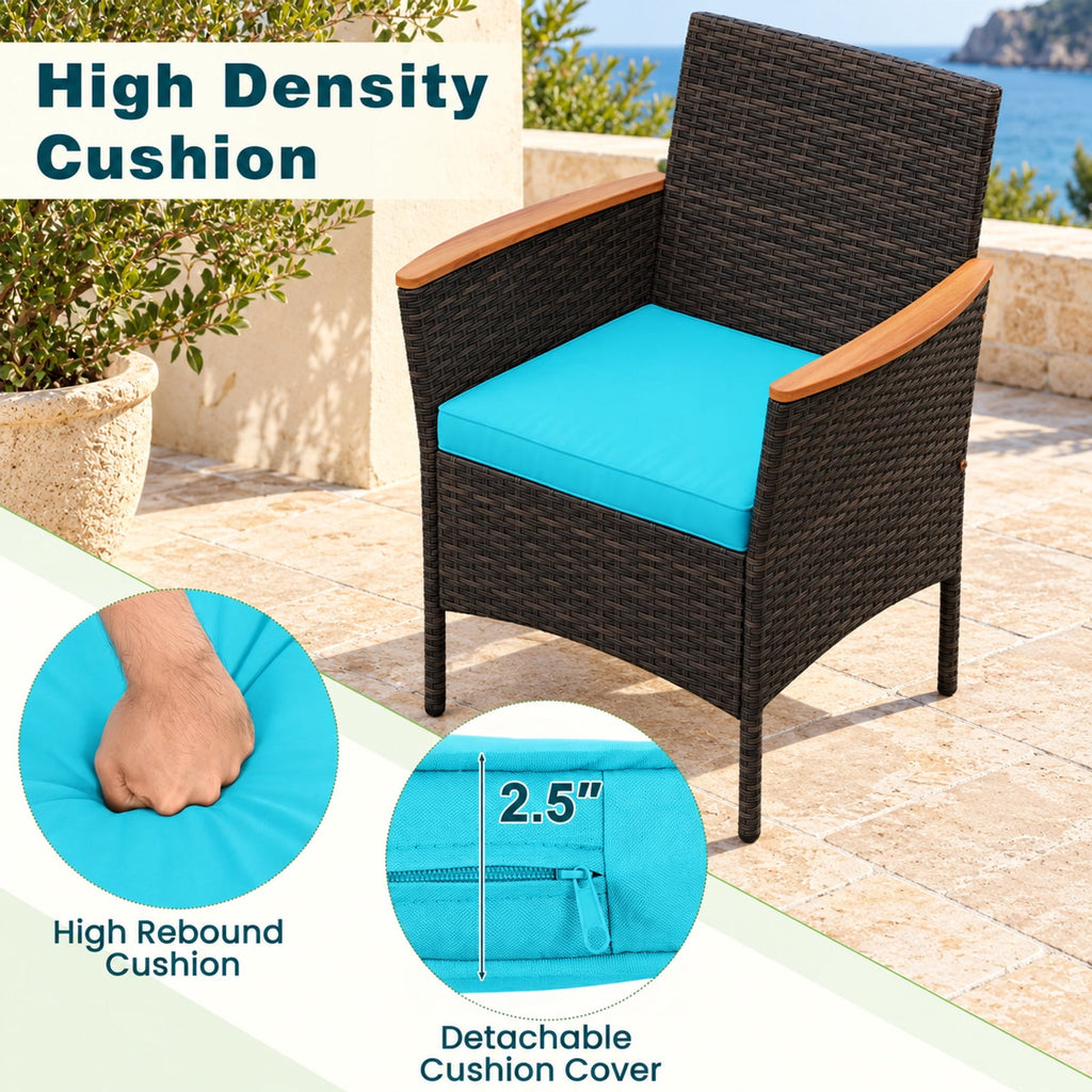 Airfind 8 Piece Patio Wicker Sofa Set 4 Rattan Chairs and 2 Loveseat with 2 Table, 400 lbs Capacity, 22 x 23.5 x 32 Footprint