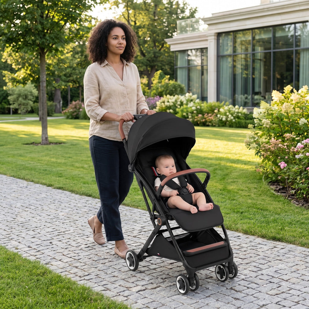 Airfind Lightweight Aluminium Frame Baby Stroller with Net, Aluminium Alloy Iron Fabric Frame, for 0-3 years old, 28.5 x 20.5 x 38 Footprint