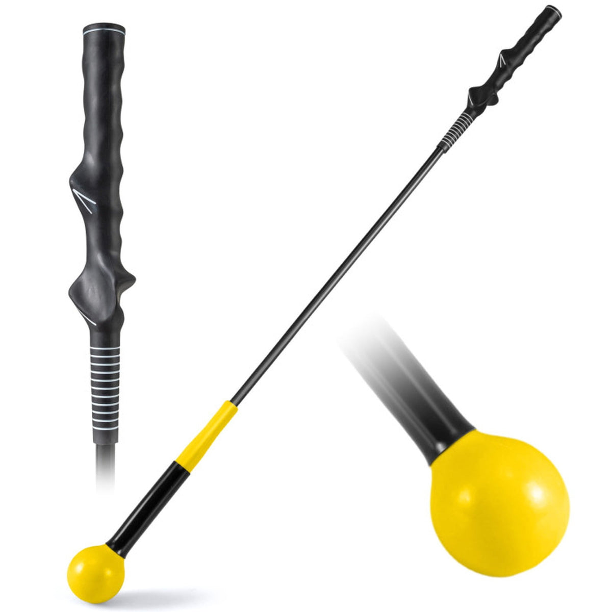 Airfind Foldable Golf Hitting Mat with Chipping Net, 3 Practice Balls, Anti-Slip Rubber Base and Portable Storage, Yellow