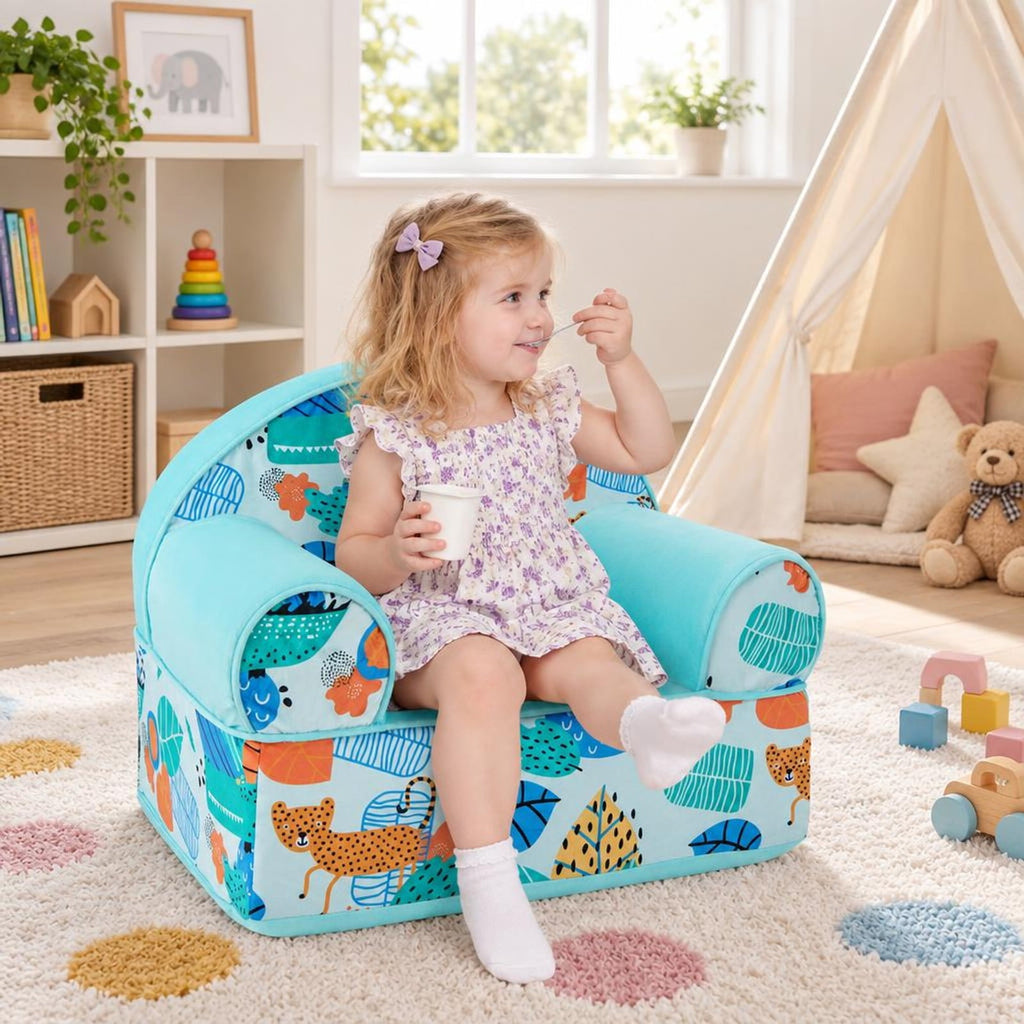 Airfind Kids Armchair with Plush Velvet Cover and Soft Sponge Filling, 110 lbs Capacity, Velvet Fabric Sponge Frame, 25.5 Inch x 17.5 Inch x 20.5 Inch Footprint