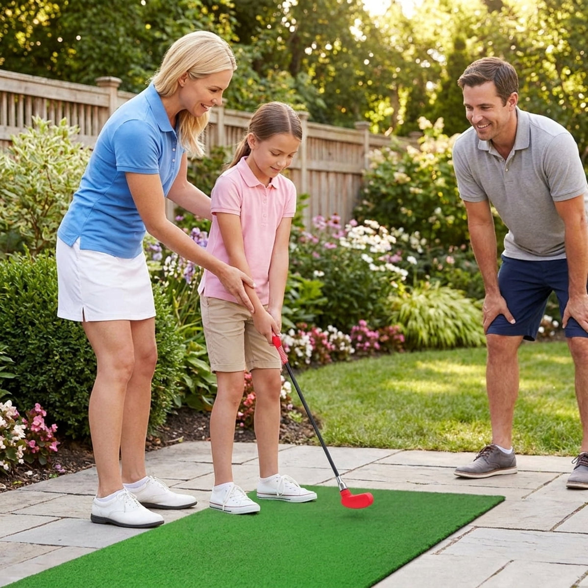 Airfind Golf Swing Trainer Click Stick with Weighted Head and Flexible Fiberglass Shaft plus Foam Headcover for Speed Flexibility and Balance, Red