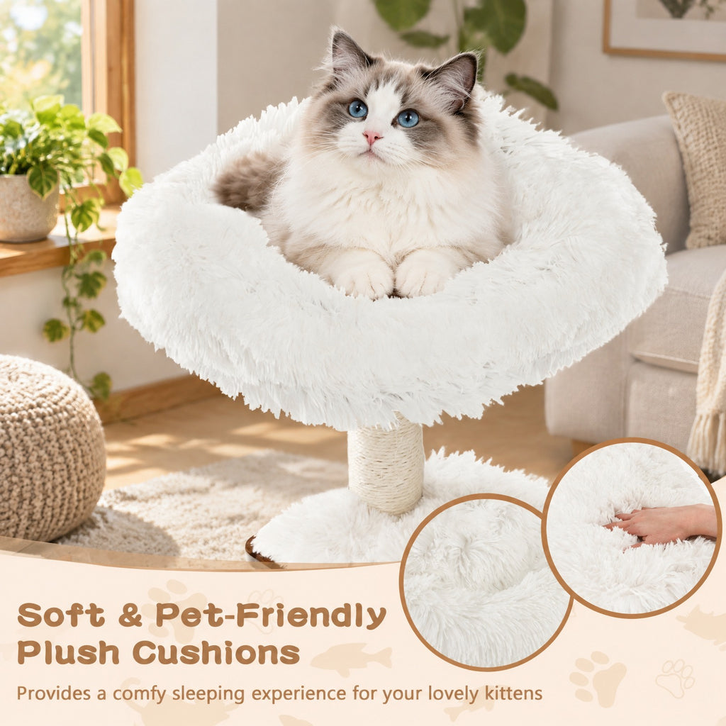 Airfind 7-Layer Wooden Cat Tree Tall Cat Tower with Sisal Posts and Condo, 33 lbs Capacity, Engineering Board Sisal Rope Plush Frame, Brown