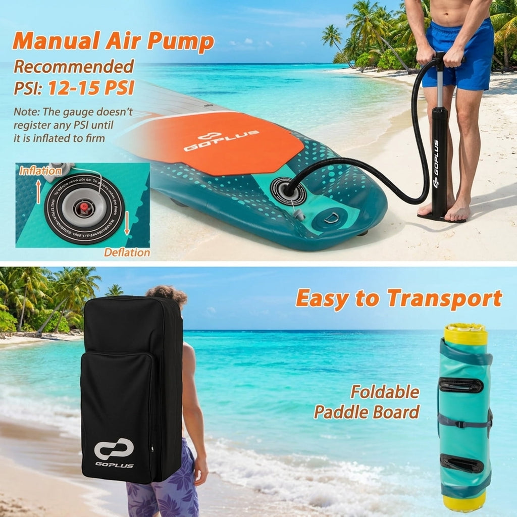 Airfind Inflatable Stand Up Paddle Board 10ft6 with Kayak Seat and Adjustable Paddle plus Safety Ankle Leash Carry Backpack and Hand Pump