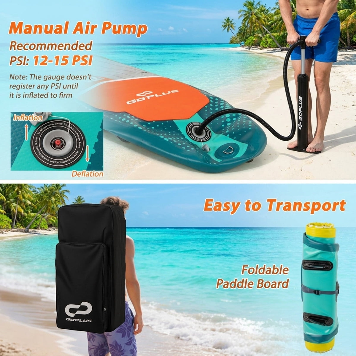 Airfind Inflatable Stand Up Paddle Board 10ft6 with Kayak Seat and Adjustable Paddle plus Safety Ankle Leash Carry Backpack and Hand Pump