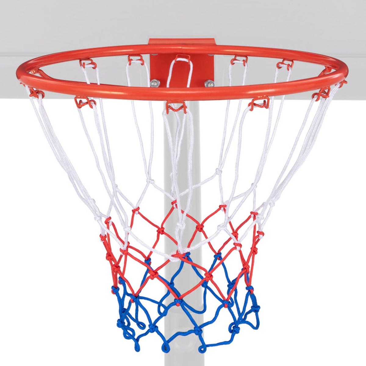 Airfind 18 Inch Replacement Basketball Rim with All-Weather Net and Powder-Coated Metal Frame for Backboard Hoop Repair and Outdoor Basketball Goal Restoration, Black and Orange