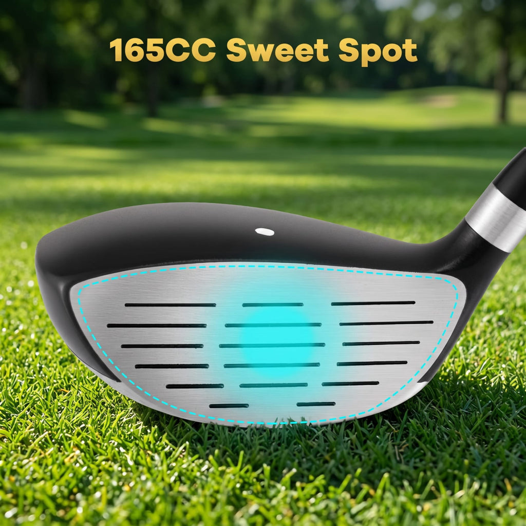 Airfind 34 Inch Junior 165CC #3 Fairway Wood Golf Club with Fiberglass Shaft and Rubber Grip for Kids Ages 8 to 10 Right Hand Beginners, Yellow