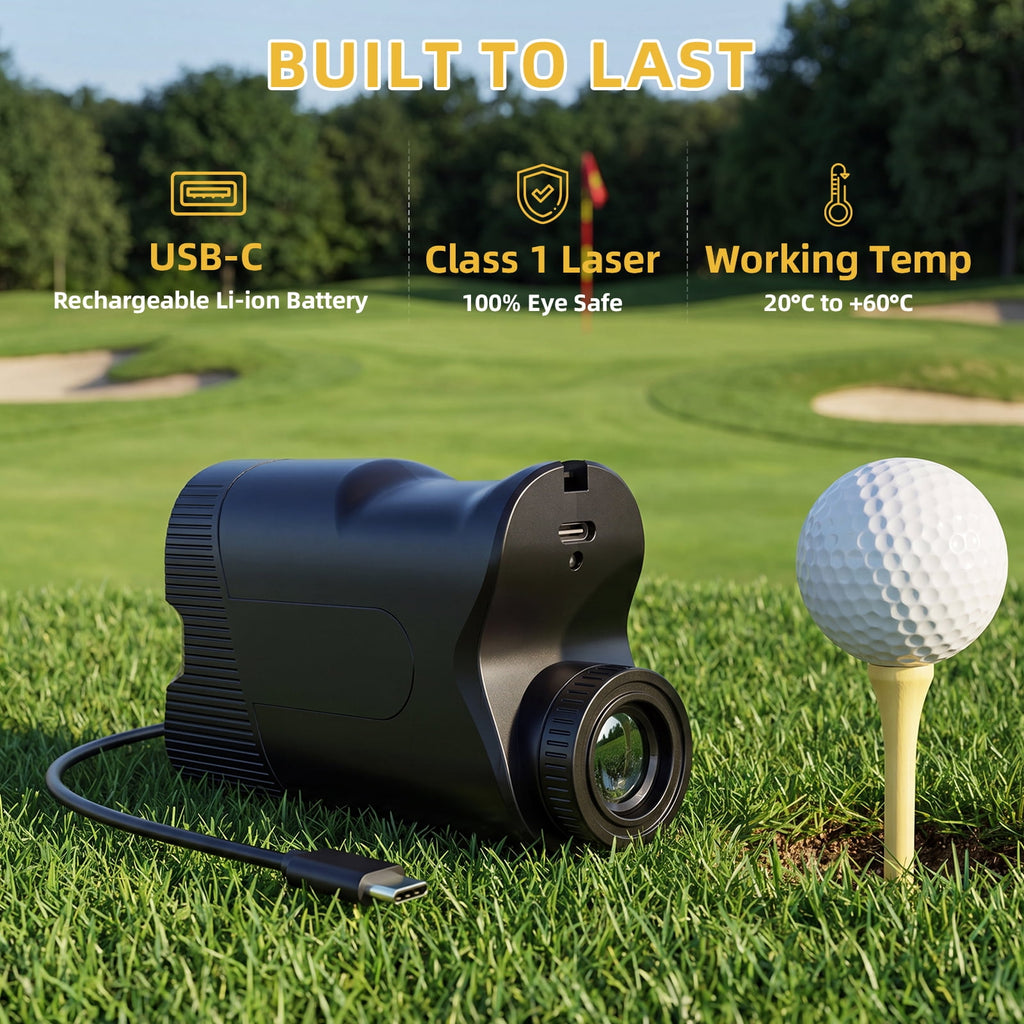 Airfind Golf Rangefinder with Slope, 1200 Yards Laser Range Finder for Golf and Hunting with 7X Magnification, Flag Lock Vibration and Rechargeable Magnetic Mount