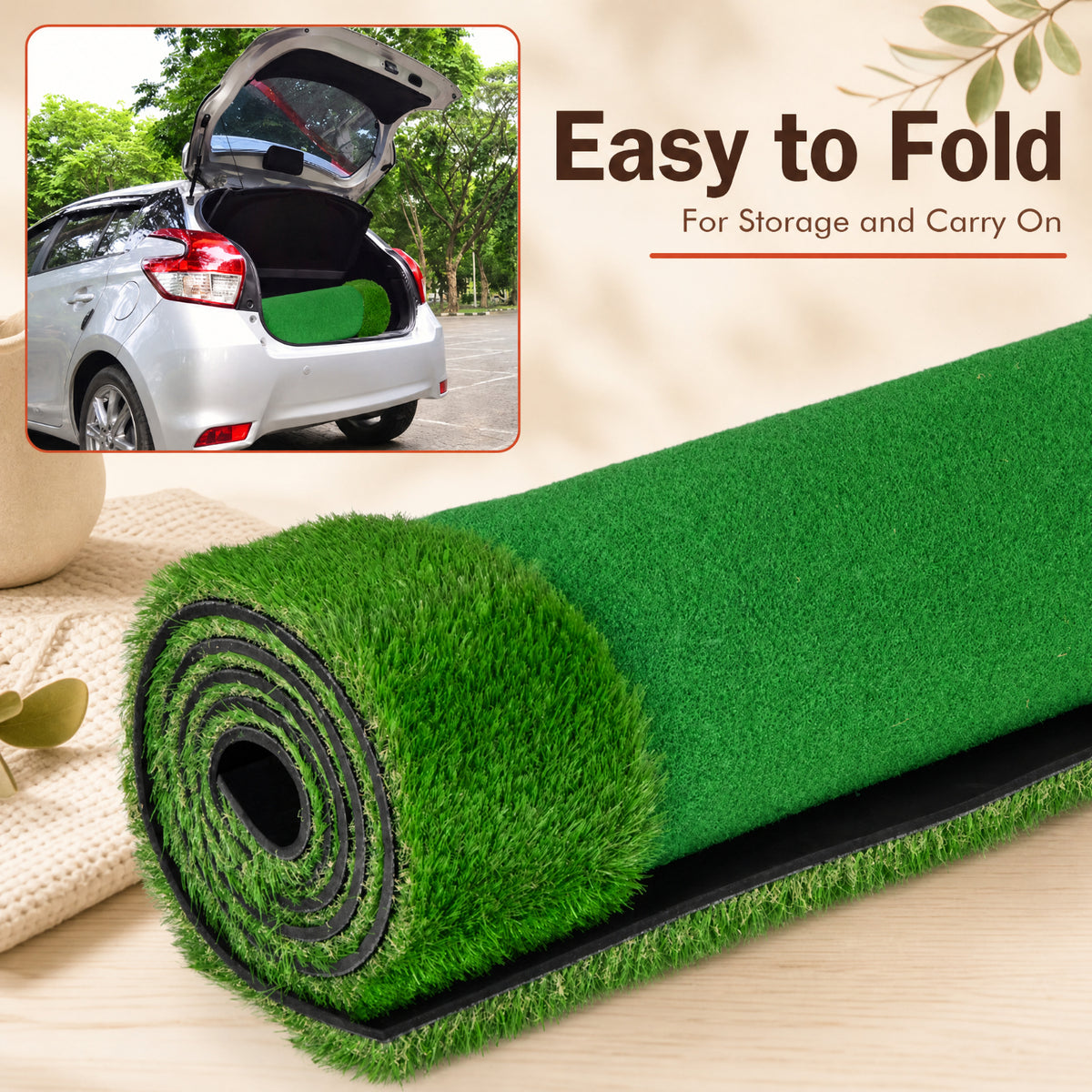 Airfind 10 x 3.3 FT Golf Putting Green with Realistic Artificial Grass Turf, Practice Putting Green Mat with 3 Holes for Indoor Outdoor Backyard