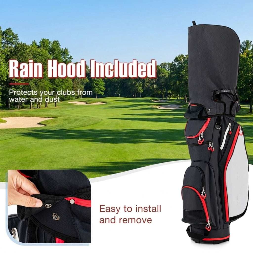 Airfind 14-Way Golf Cart Bag with Insulated Cooler Pocket and 10 Storage Pockets for Sports Equipment and Cold Drinks, Navy