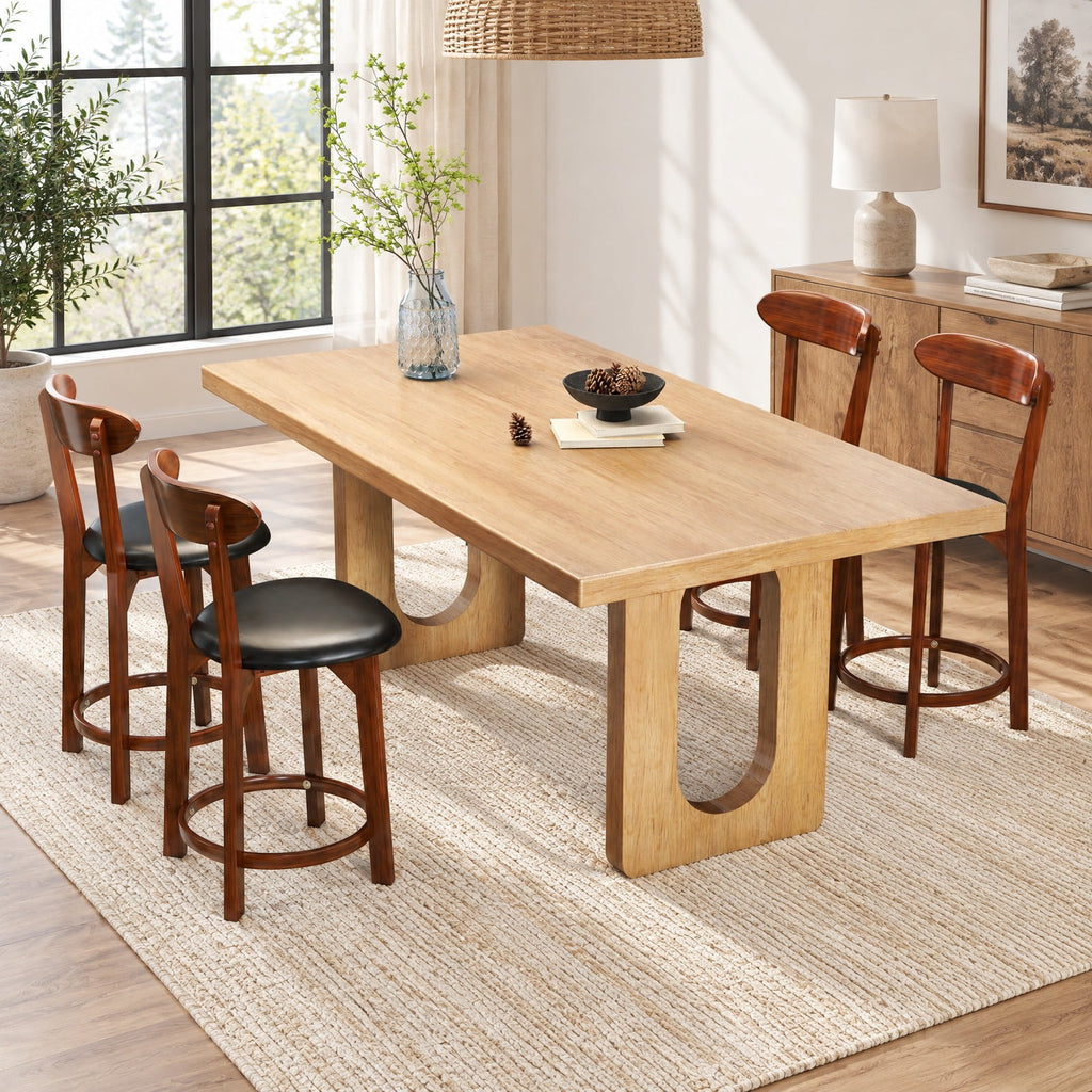 Airfind Set of 2 24 Inch Modern Armless Upholstered Cushioned Seat Island Dining Chairs for Kitchen, 275 lbs Capacity, 16.5 x 19 x 40 Footprint
