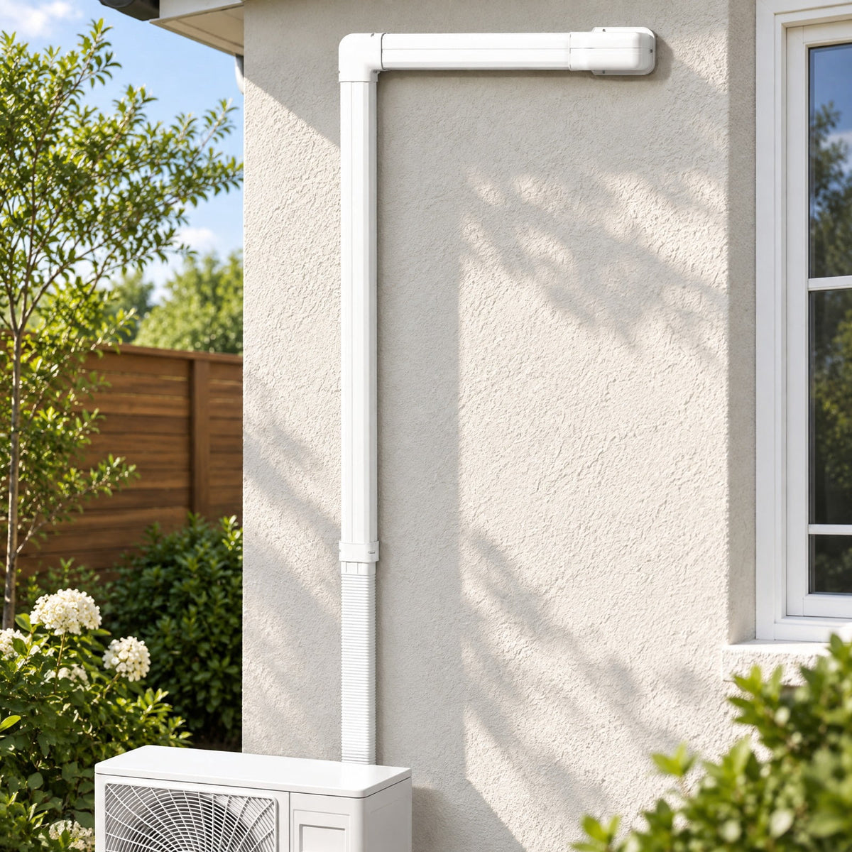 Airfind 4 Inches W Mini Decorative PVC Slim Line Cover Kit-16.5ft, PVC Straight Duct Frame, 39.5 x 2.7 x 4 Flexible Duct Footprint, White