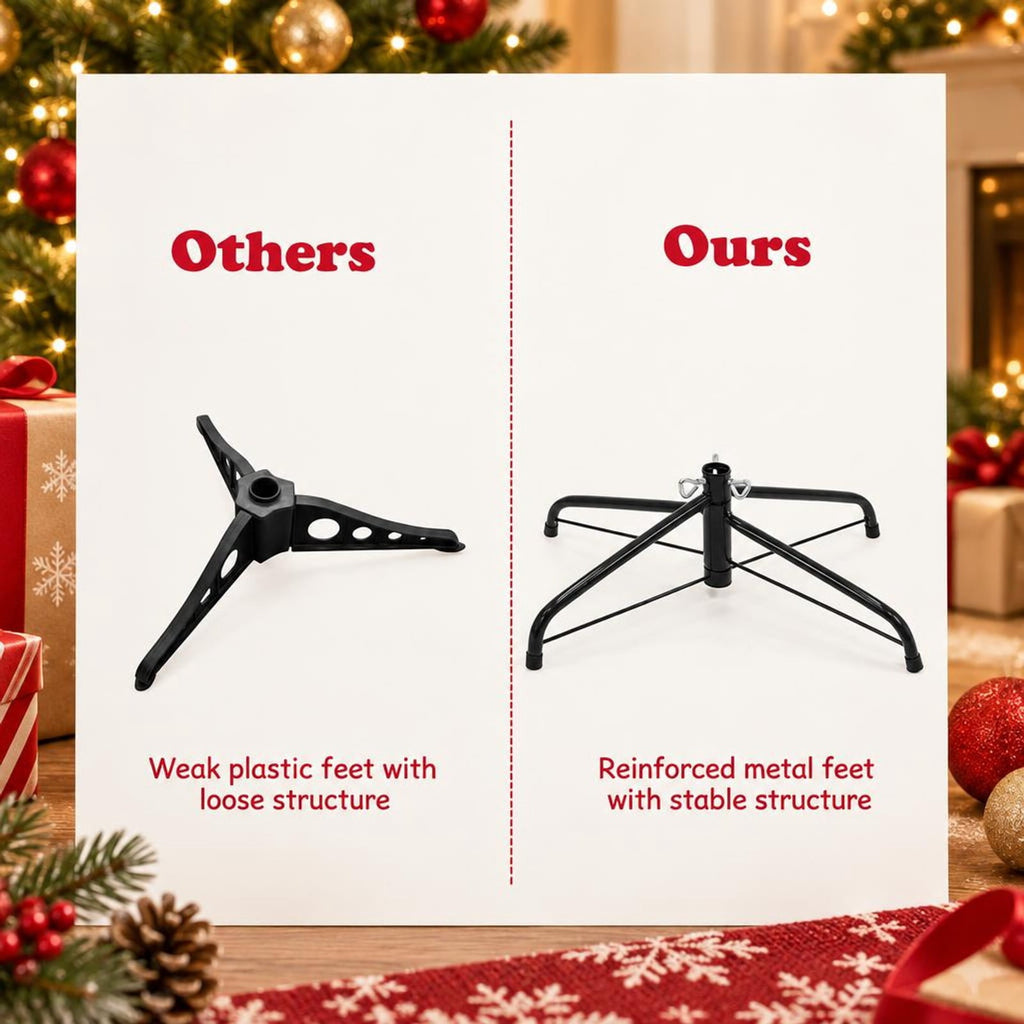Airfind PVC Artificial Slim Pencil Christmas Tree-5 Feet, PVC iron 5 Ft: Frame, 2ft x 5ft Footprint, Green