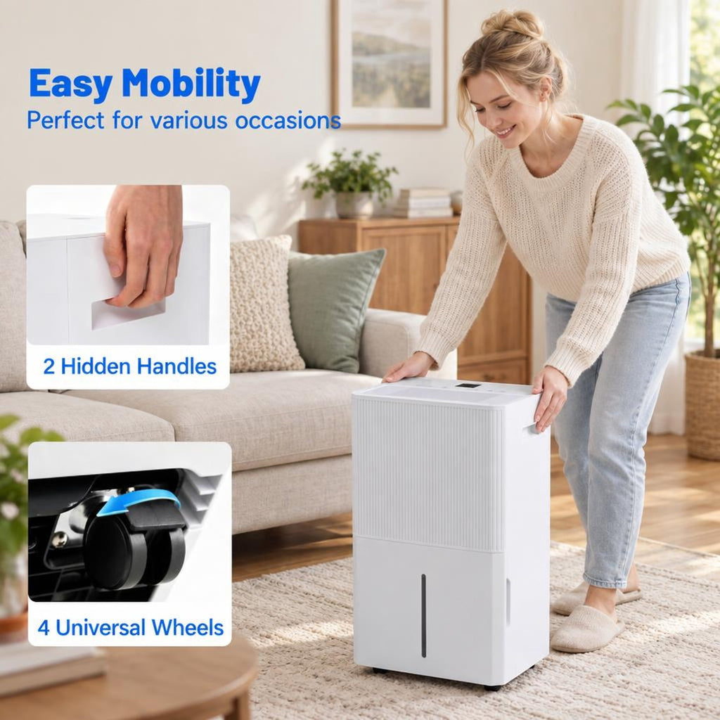 Airfind 3 Modes Dehumidifier with Drain Hose and LED Display for 6500 Sq. Ft. Home, ABS Copper, 15 Inch x 11 Inch x 24 Inch (L x W x H) Rated, Unspecified