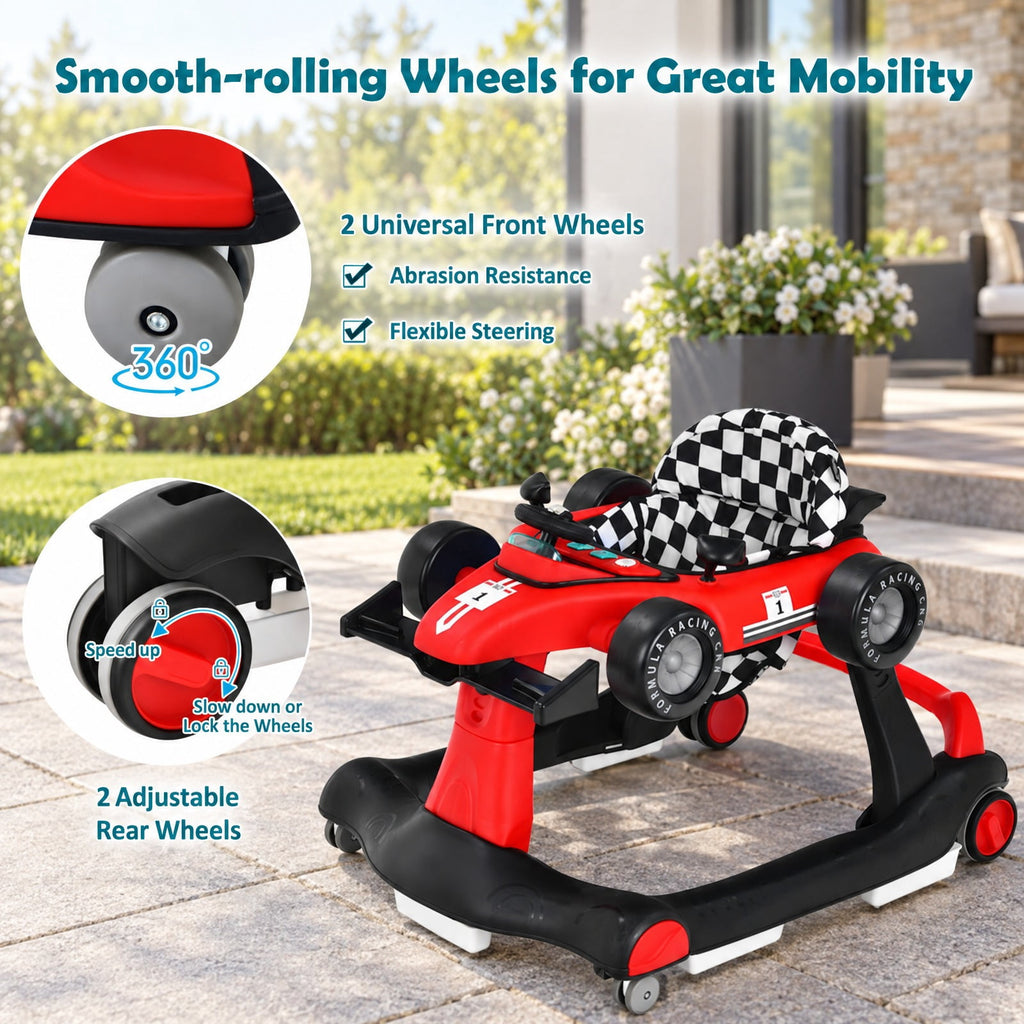 Airfind 4-in-1 Foldable Activity Push Walker with Adjustable Height, 25 lbs Capacity, PP polyester sponge Frame, 29 x 24 x 20/21/22 Footprint