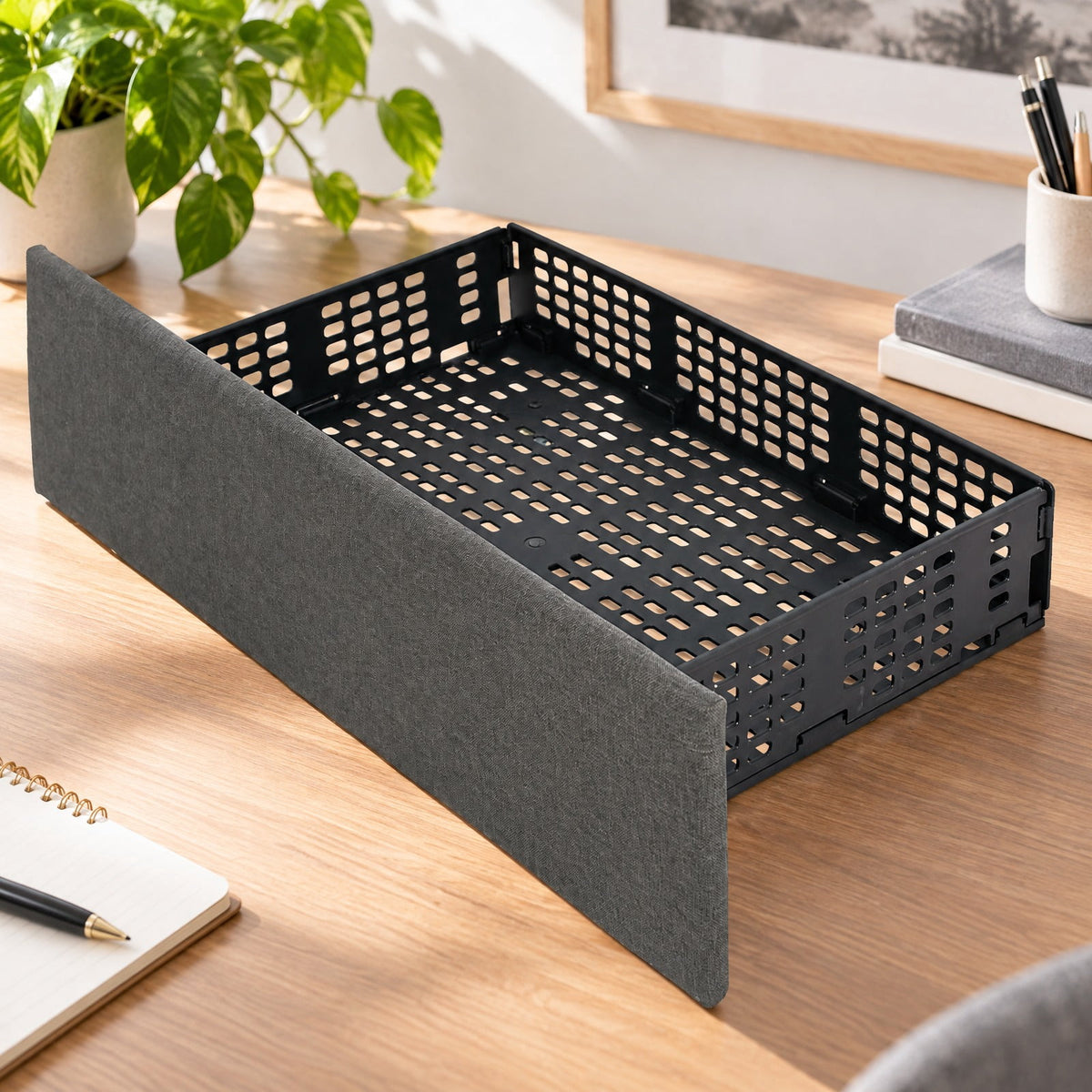 Airfind Upholstered Queen LED Bed Frame with Headboard and 4 Drawers, 880 lbs Capacity, 83 x 64 x 40.5-42.5(L x W x H) Drawer Footprint, Gray