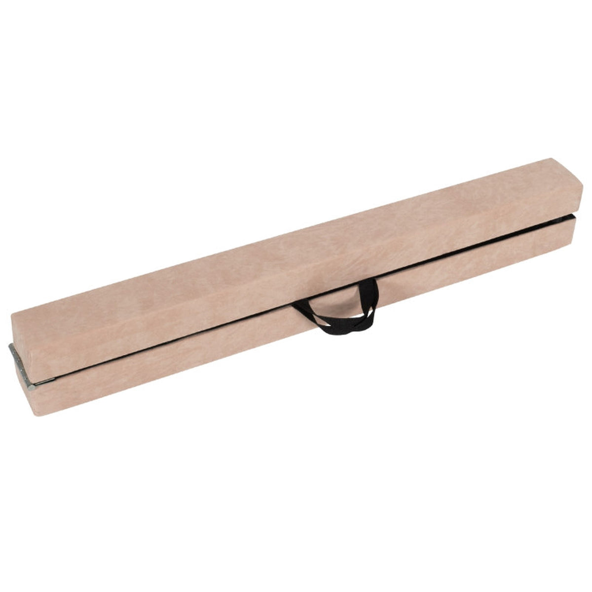 Airfind 9 ft Folding Gymnastics Balance Beam with Suede Cover, Pine Wood Core and Non-Slip Mat, Brown