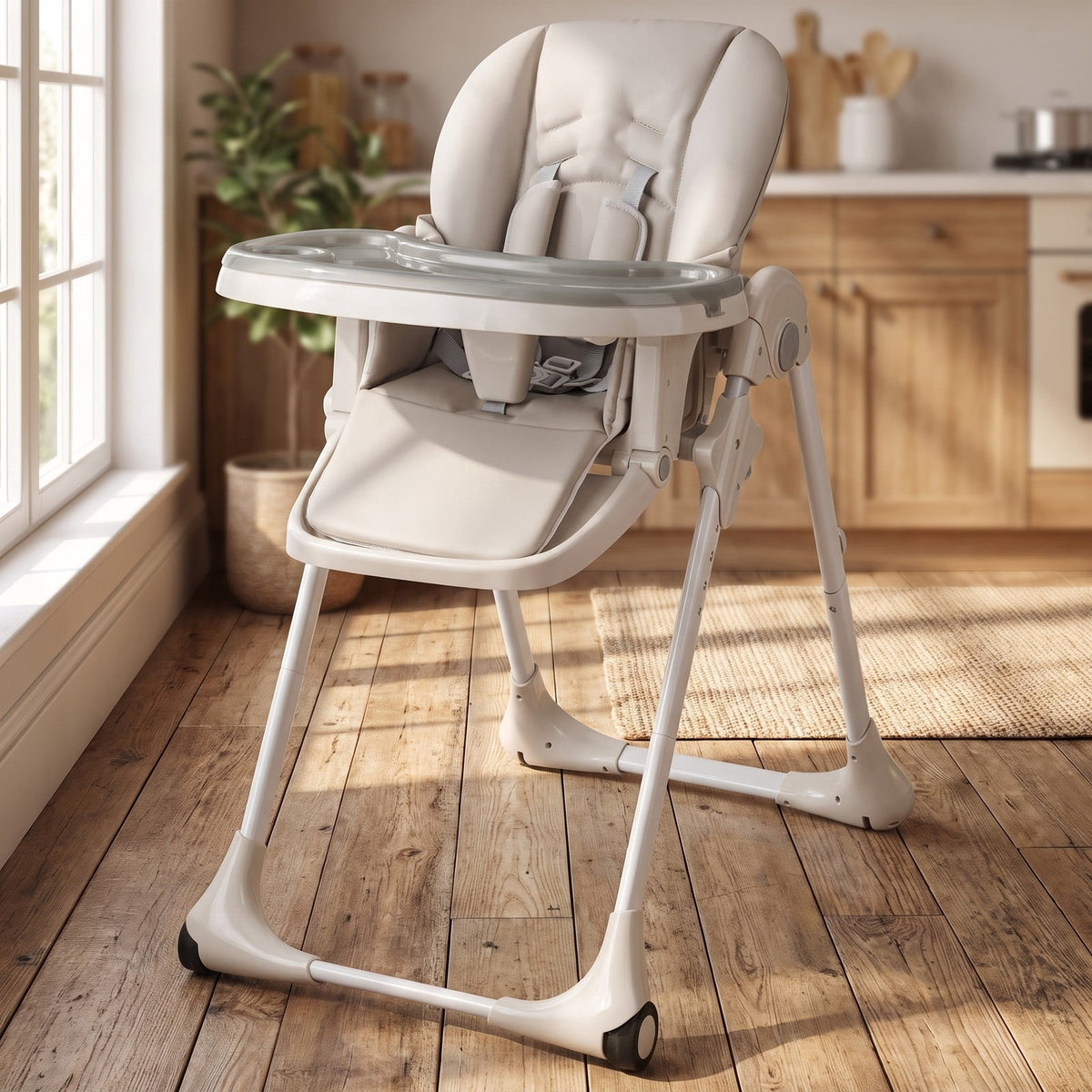Airfind 3-in-1 Convertible Baby High Chair for Toddlers, 33 lbs Capacity, Metal PP PU, for 6-36