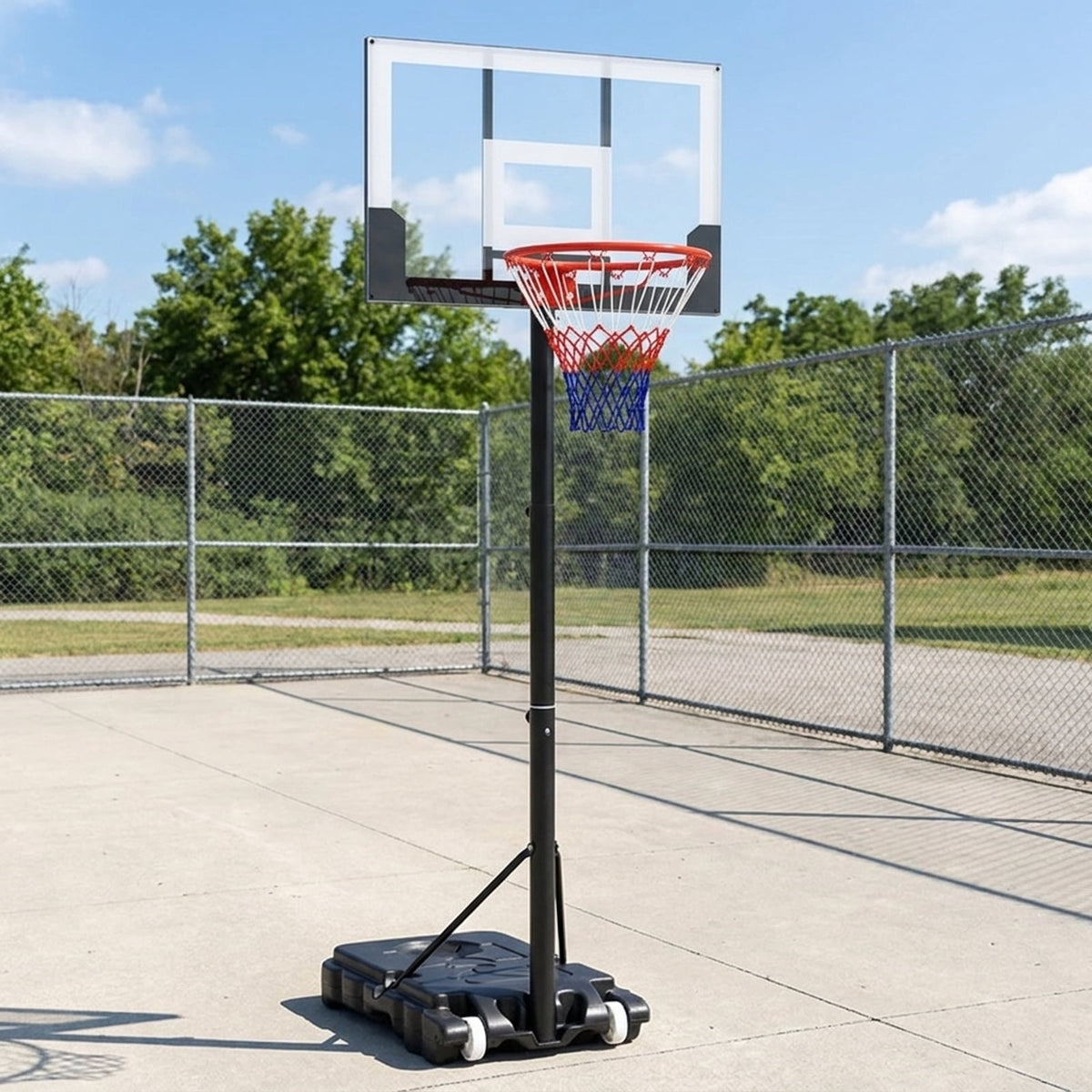 Airfind Portable Basketball Hoop with Adjustable Height from 3.3 to 7 ft and Shatterproof PC Backboard for Indoor and Outdoor Play, White