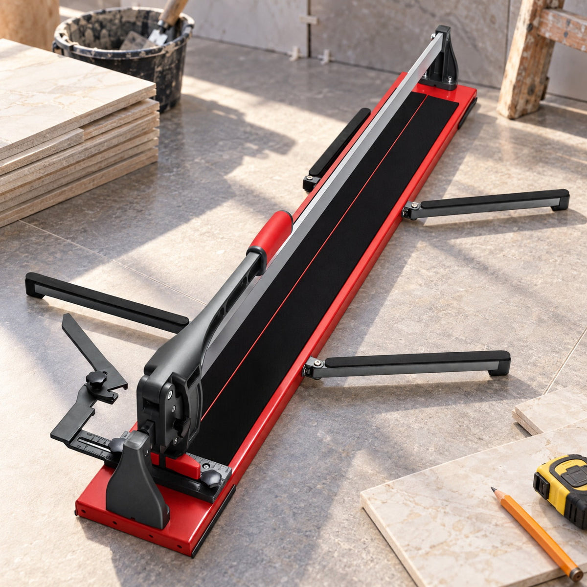 Airfind 48 Inch Manual Tile Cutter Porcelain Cutter Machine, Iron plastic tungsten carbide Frame, 56.5 x 9 x 9 Footprint, As the picture shows