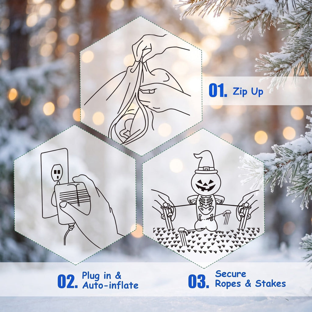 Airfind 6.5 Feet Outdoor Inflatable Christmas Tree Santa Decor with LED Lights, Polyester fabric Frame, Show in the picture