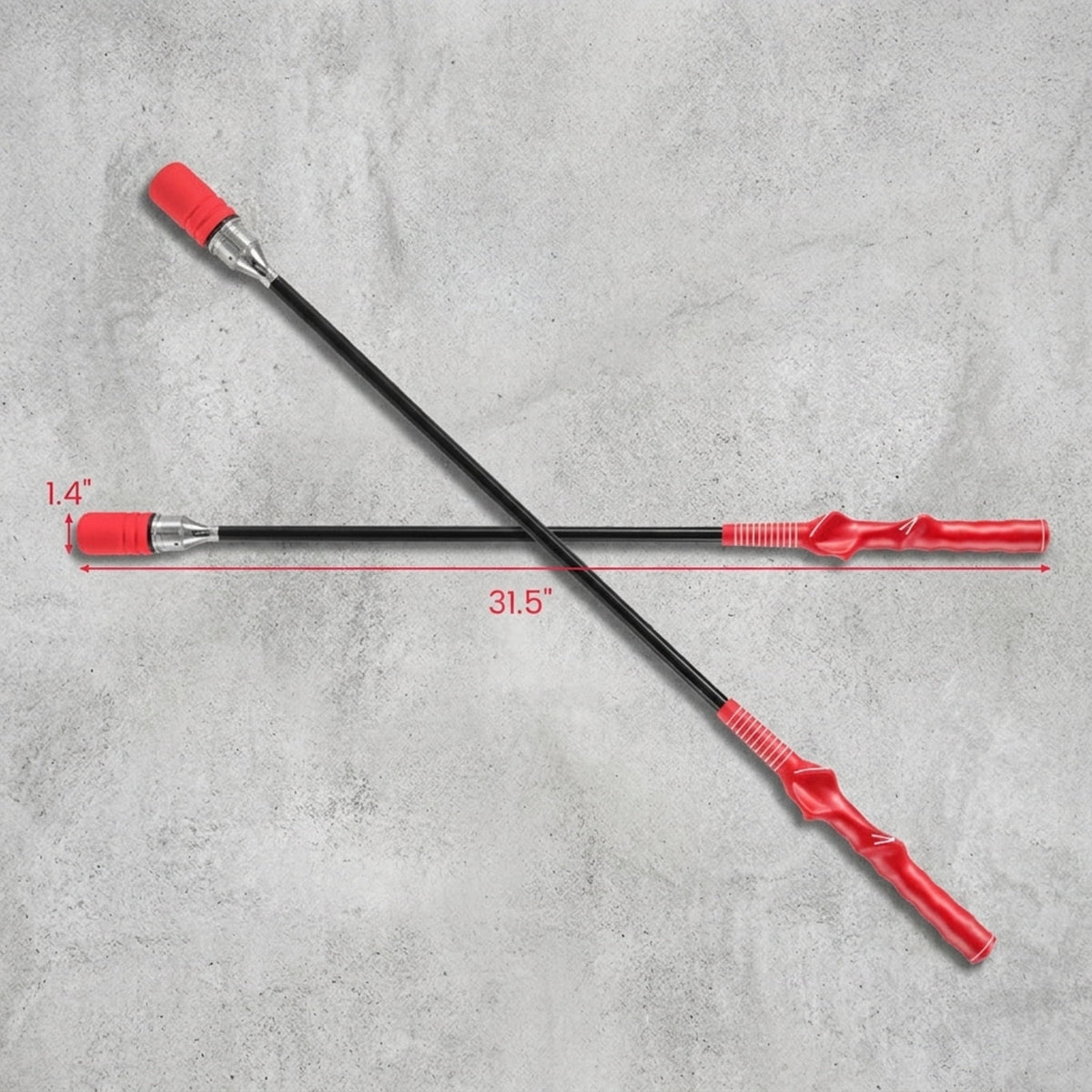 Airfind Golf Swing Trainer Click Stick with Weighted Head and Flexible Fiberglass Shaft plus Foam Headcover for Speed Flexibility and Balance, Red