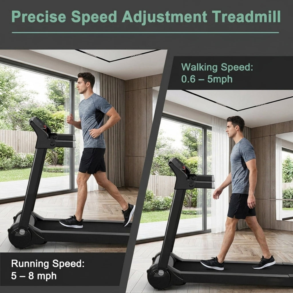 Airfind 3-in-1 Folding Treadmill with Incline 3 HP Walking Treadmill for Home with Smart App and Bluetooth Speaker and Heart Rate Monitor, Blue