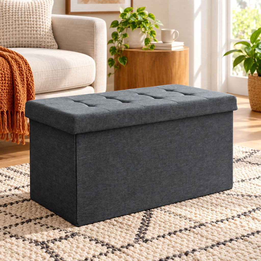 Airfind 31.5 Inch Fabric Foldable Storage with Removable Storage Bin, 350 lbs Capacity, Oxford fabric Frame, 31.5in x 16in x 16in Footprint, Dark Gray