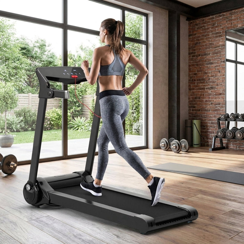 Airfind 3-in-1 Folding Treadmill with Incline 3 HP Walking Treadmill for Home with Smart App and Bluetooth Speaker and Heart Rate Monitor, Blue