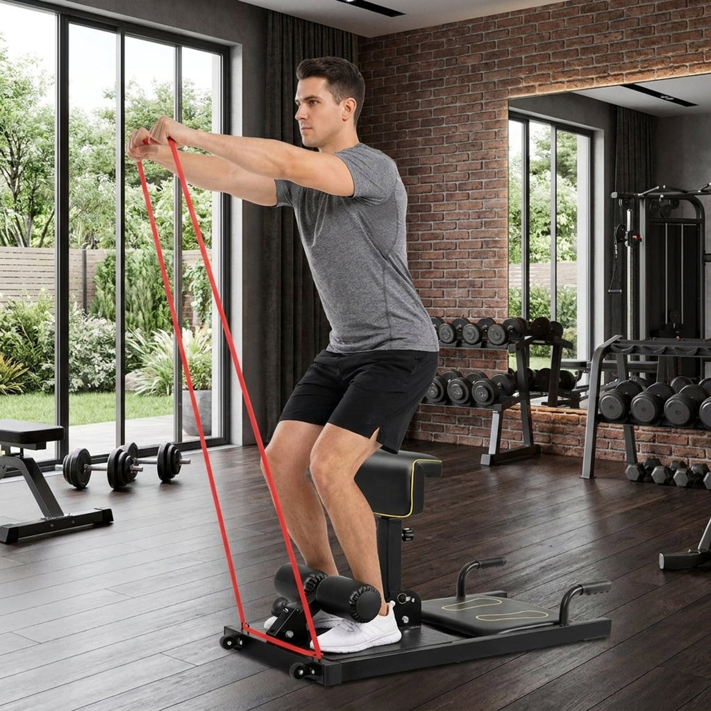 Airfind 8-in-1 Multifunction Squat Home Gym Station, Black