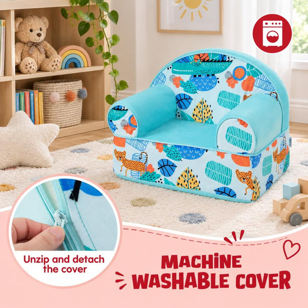 Airfind Kids Armchair with Plush Velvet Cover and Soft Sponge Filling, 110 lbs Capacity, Velvet Fabric Sponge Frame, 25.5 Inch x 17.5 Inch x 20.5 Inch Footprint