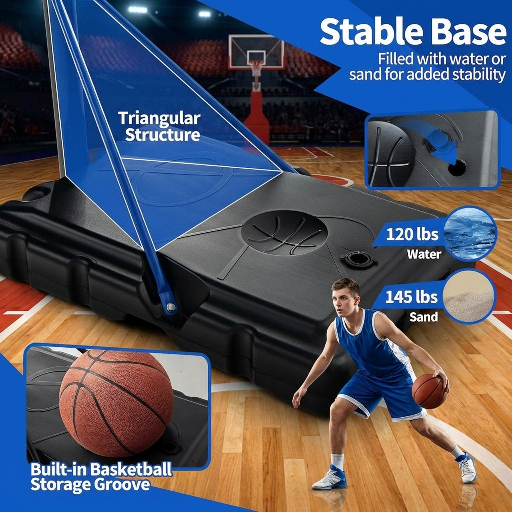 Airfind Portable Basketball Hoop Adjustable Height with Wheels