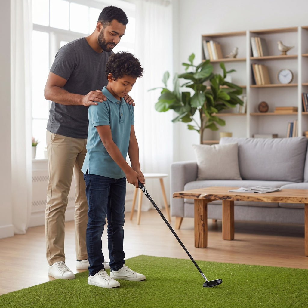 Airfind Golf Swing Trainer Click Stick Swing Training Aid for Speed, Tempo, Flexibility and Balance, Weighted Fiberglass Practice Stick for Men and Women, Black