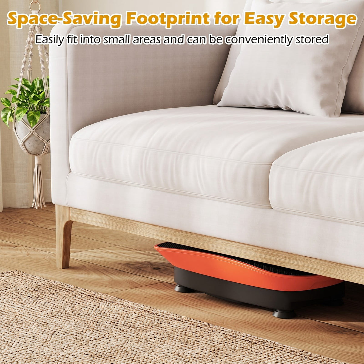 Airfind Vibration Plate Exercise Machine for Weight Loss and Lymphatic Drainage, 10 Speed Whole Body Vibration Platform with LED Display and Hands-Free Remote, Orange
