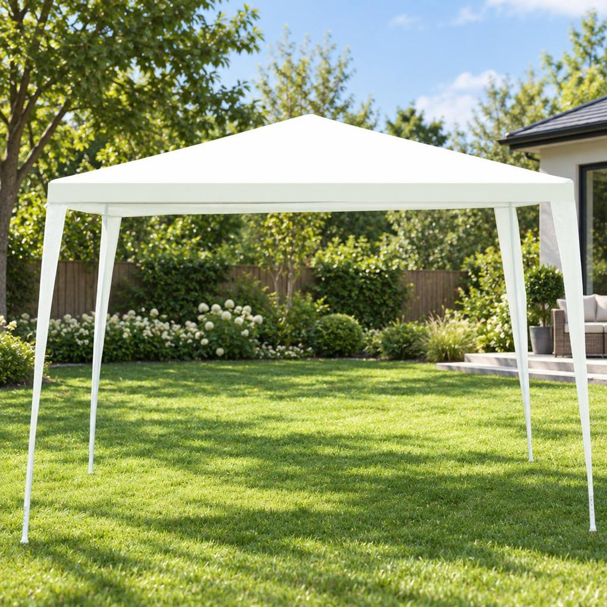 Airfind 10 x 10 Feet Outdoor Wedding Canopy Tent for Backyard, Polyethylene fabrics Frame: Powder coated steel Frame, 10 x 10 x 8.5 Footprint