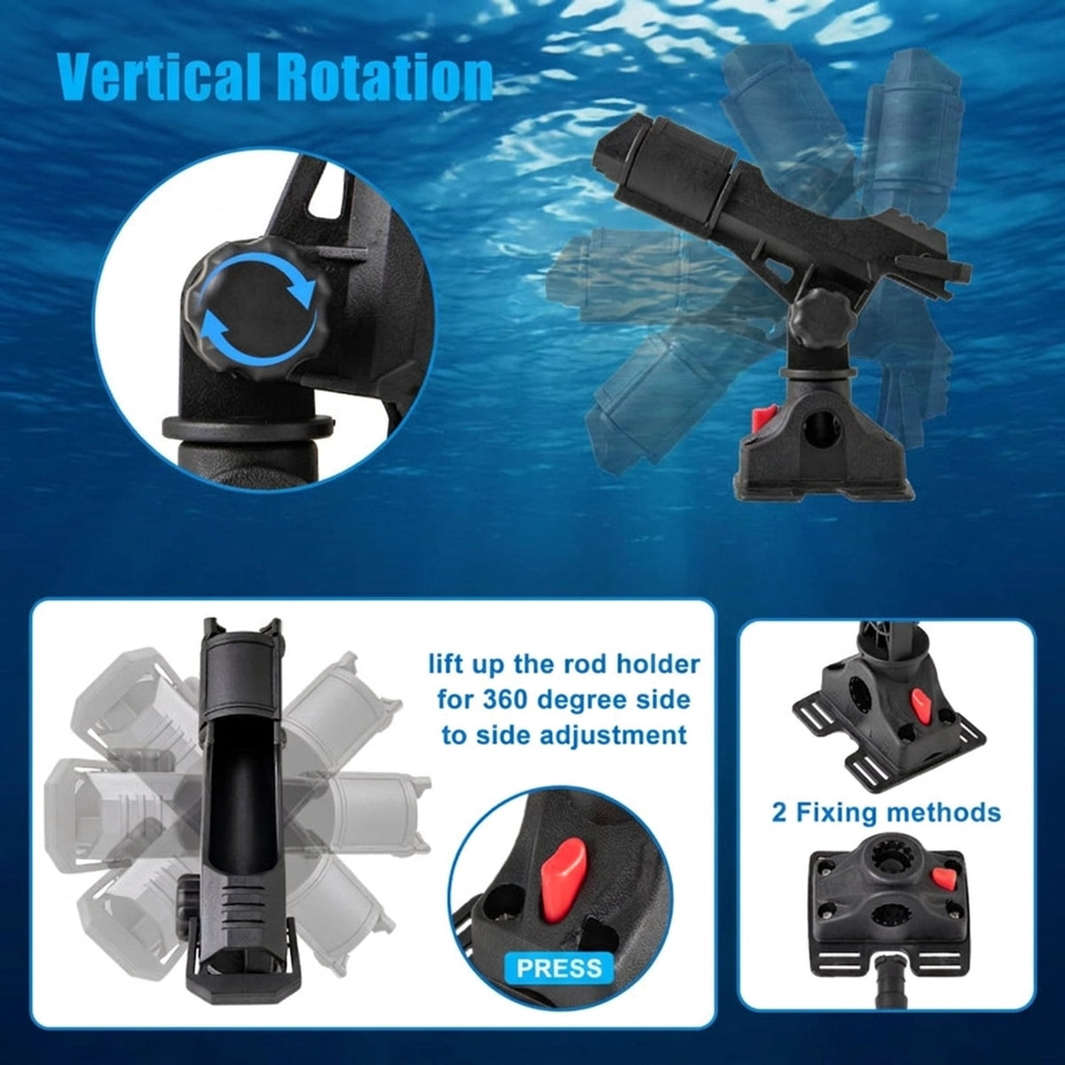 Airfind Premium Boat Bimini Top Hardware Kit with Heavy Duty Straps, Deck Hinges and Installation Tools Included, Black
