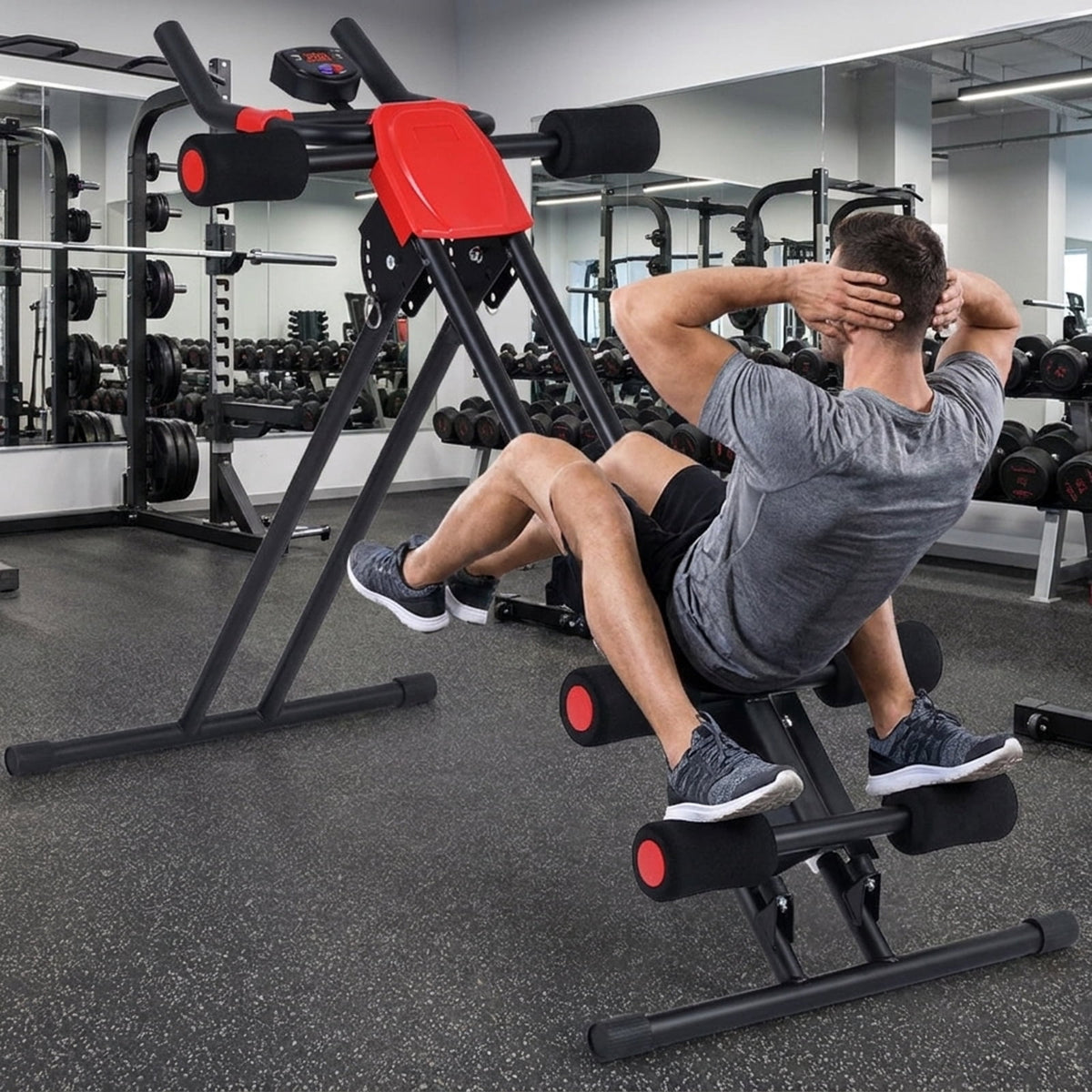 Airfind Multifunctional Weight Bench for Home Gym with 3-Position Adjustable Back and Leg Developer and Safety Hooks and Foam Rollers for Strength Training, Black