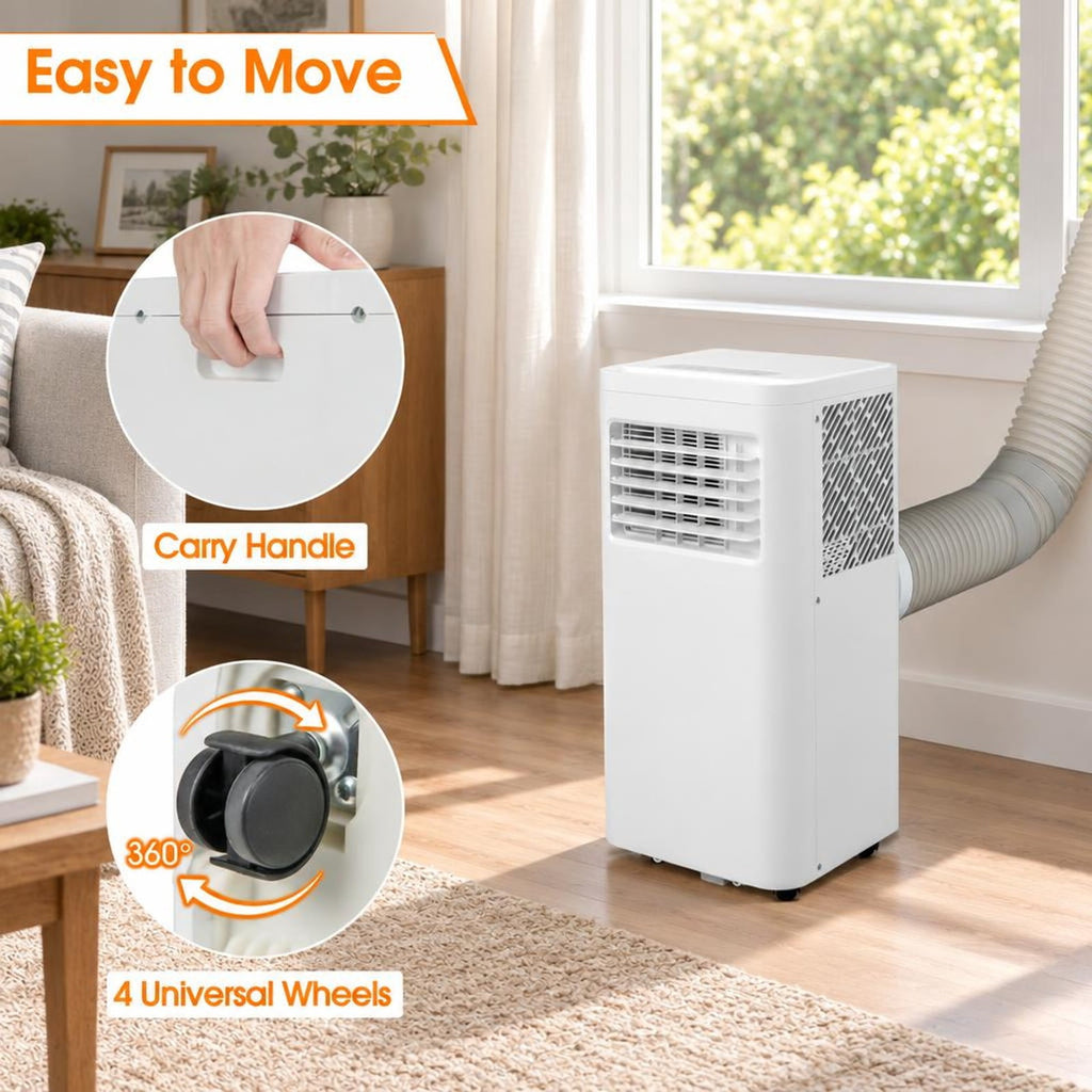 Airfind 10000 BTU (ASHRAE) 6000 BTU (SACC) Portable Air Conditioner with Dehumidifier and Fan Modes, Remote Control, Cools up to 350 Sq.Ft, White