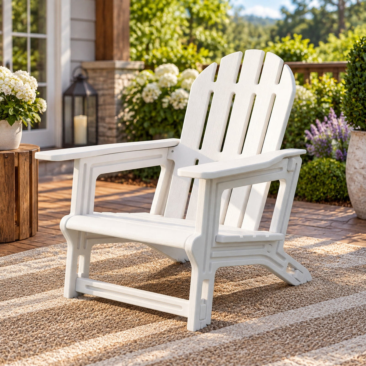 Airfind All-Weather Outdoor Kids Patio Seating with Ergonomic Design, 165 lbs Capacity, for 3+, 20 × 23 × 24 Footprint, White