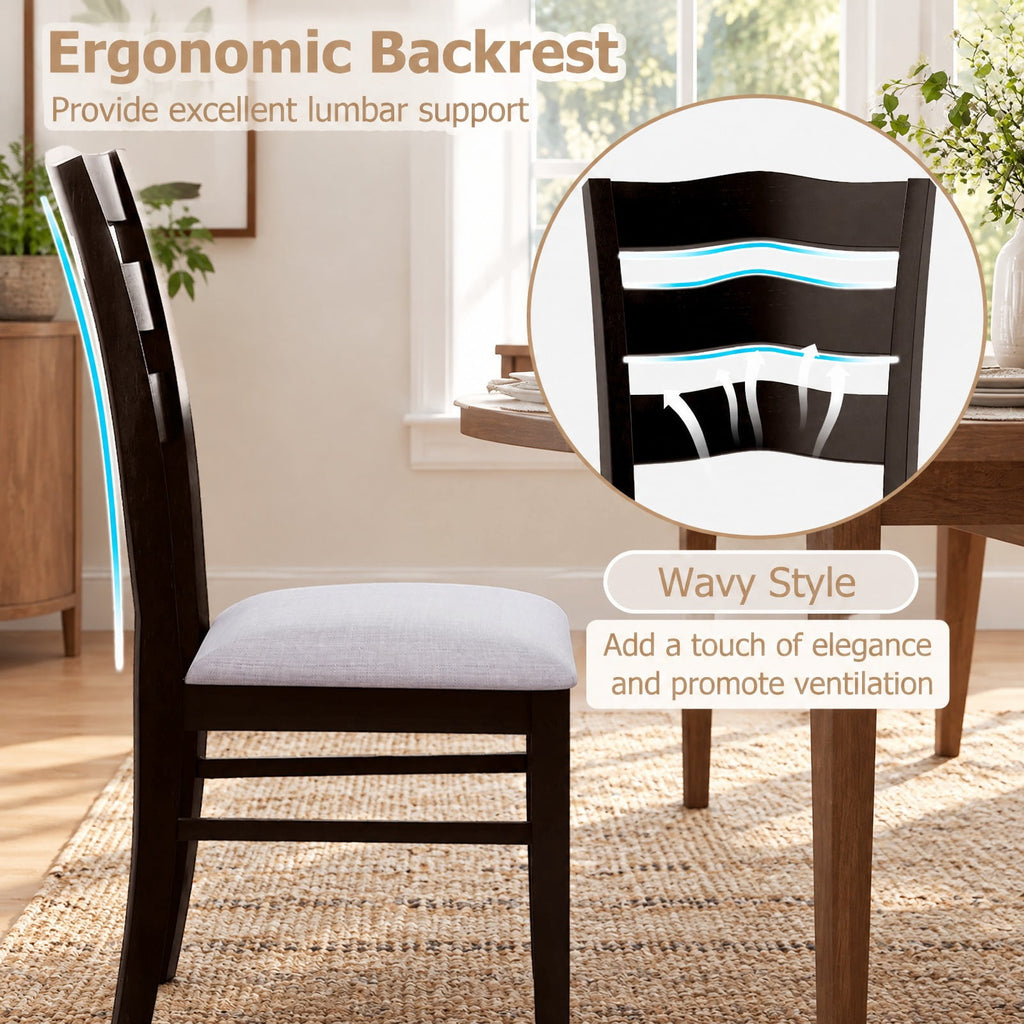 Airfind Farmhouse Dining Chairs Set of 2 Modern Kitchen Chairs with Elegant Hollowed backrest, Chair 330 lbs Capacity, 18 x 23 x 39 Footprint