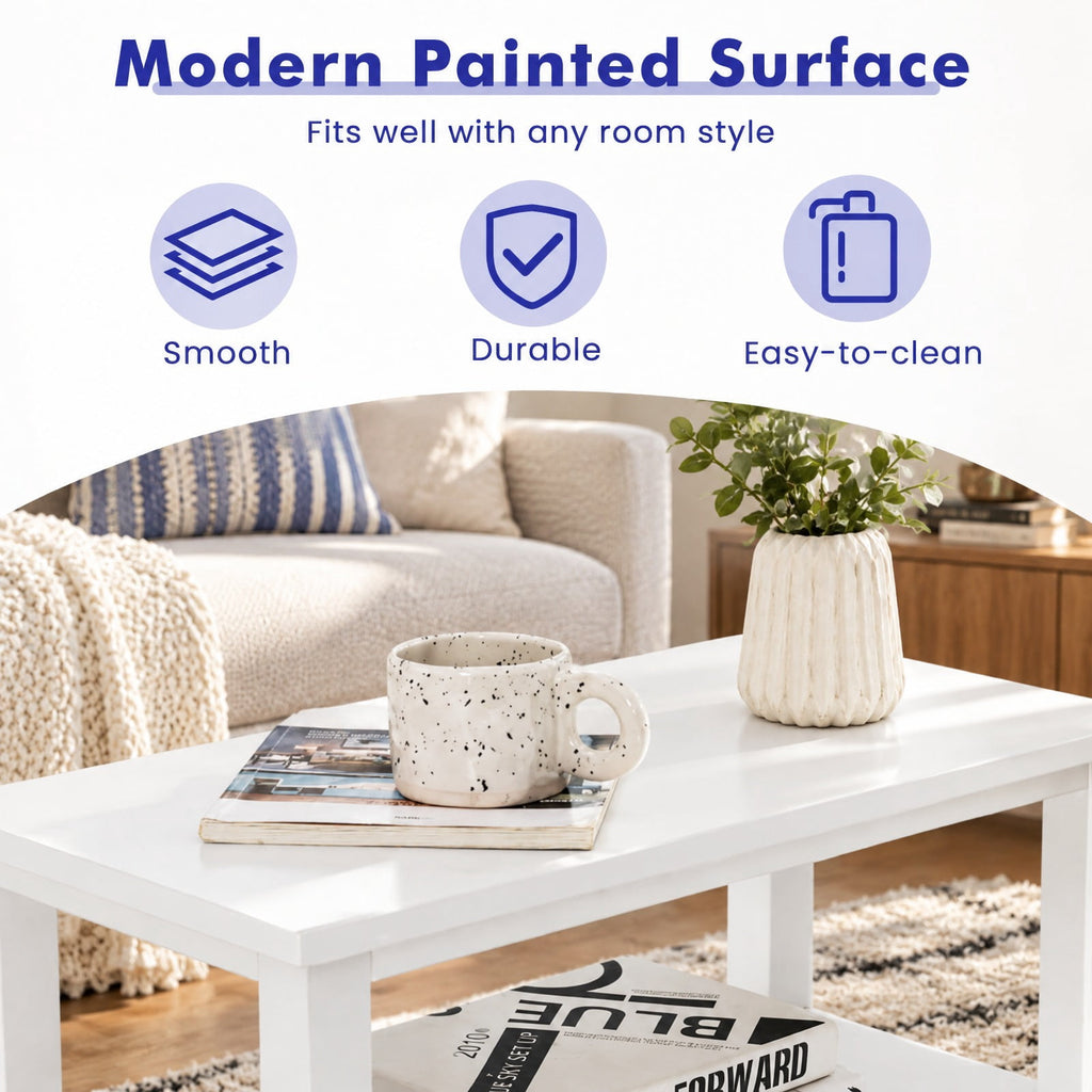 Airfind 2 Pieces Wooden Bed-side Nightstand Set with 2 Drawers, 33 lbs Capacity, Practice board Frame, White