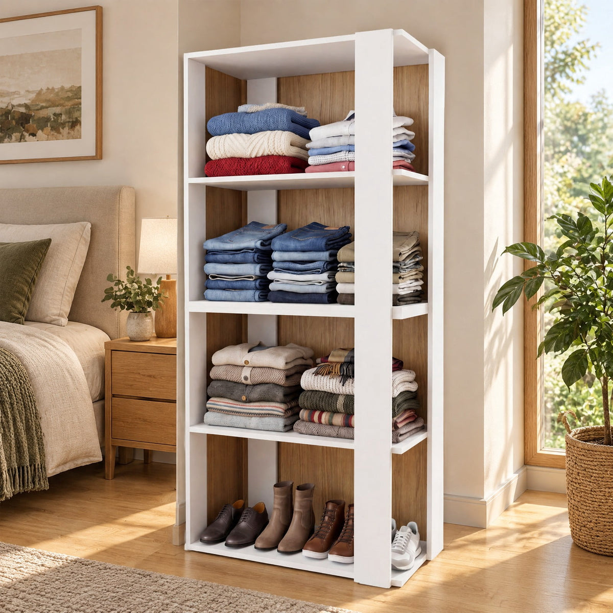 Airfind 3, Tier Shoe Rack Modern Shoe Organizer with Stackable Design, White, Add more units to create a customized storage solution that grows