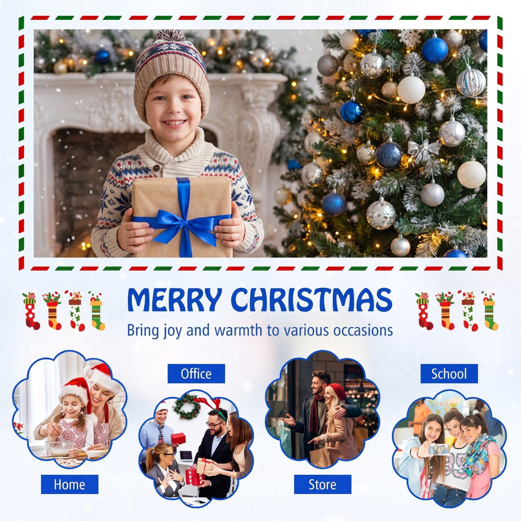 Airfind 4.5/6/7 Feet Pre-Lit Snow Flocked Christmas Tree with Warm White LED Lights-4.5 ft, White, Diameter of Stand 20/18/16 Inch