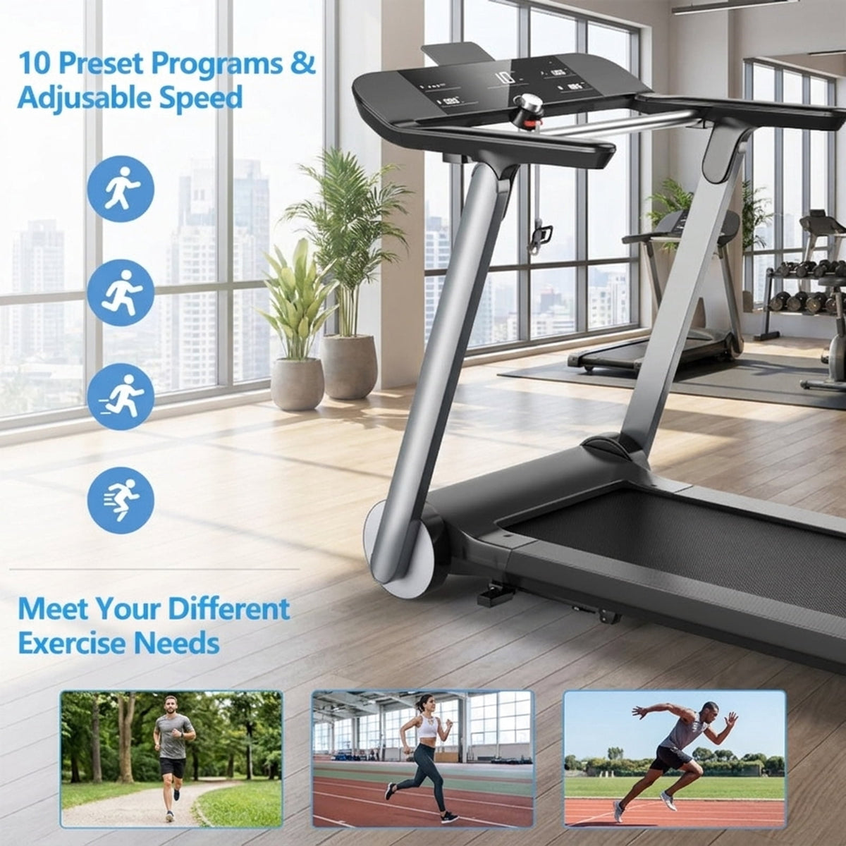 Airfind Walking Treadmill for Home with Adjustable Speed 0.6 to 8 MPH and Shock Absorption Belt and USB Port and Transport Wheels Folding Treadmill, Dark