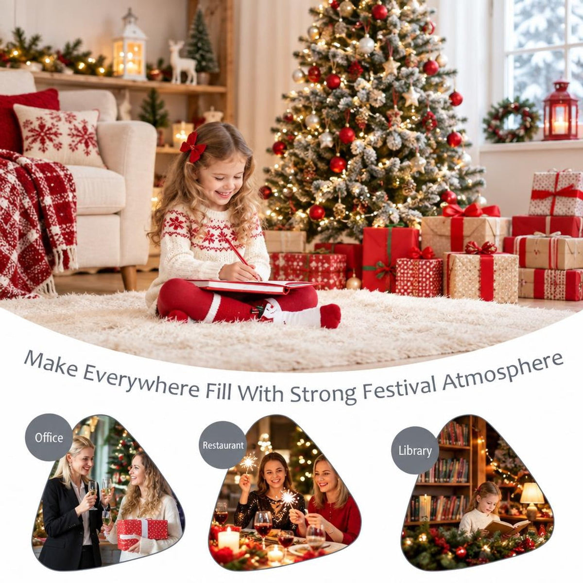 Airfind 7 Feet Unlit Artificial Slim Christmas Pencil Tree with Metal Stand-7 ft, PVC iron Height: 5ft/6ft/7ft Base width: 1.7ft/2.4ft/2.8ft Frame