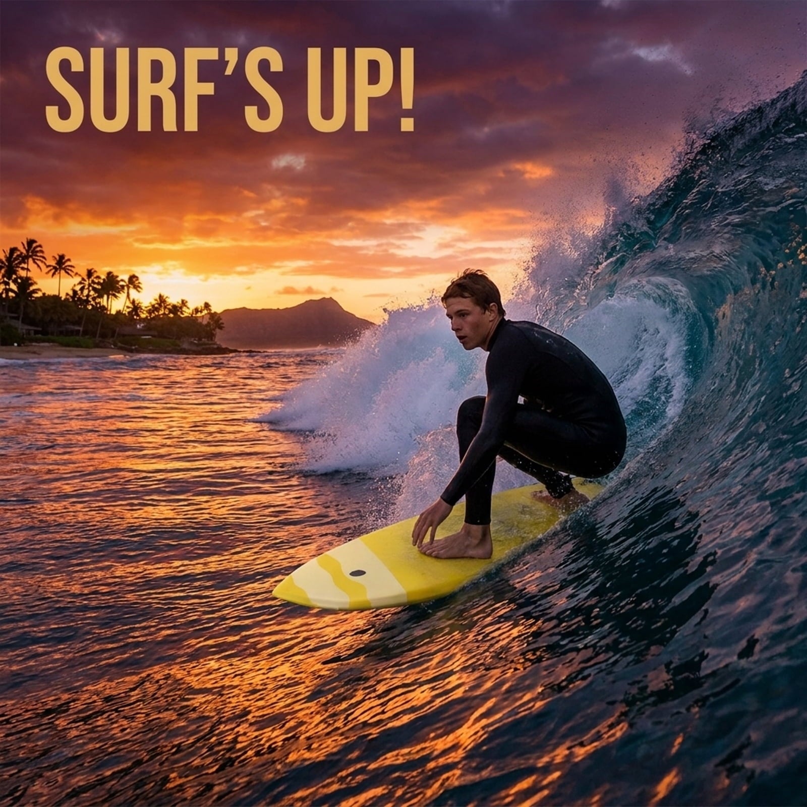 Airfind 41 Inch Yellow Surfing Bodyboard for Adults ¡ª XPE Deck, EPS Core, HDPE Slick Bottom, Crescent Tail, Wrist Leash Included