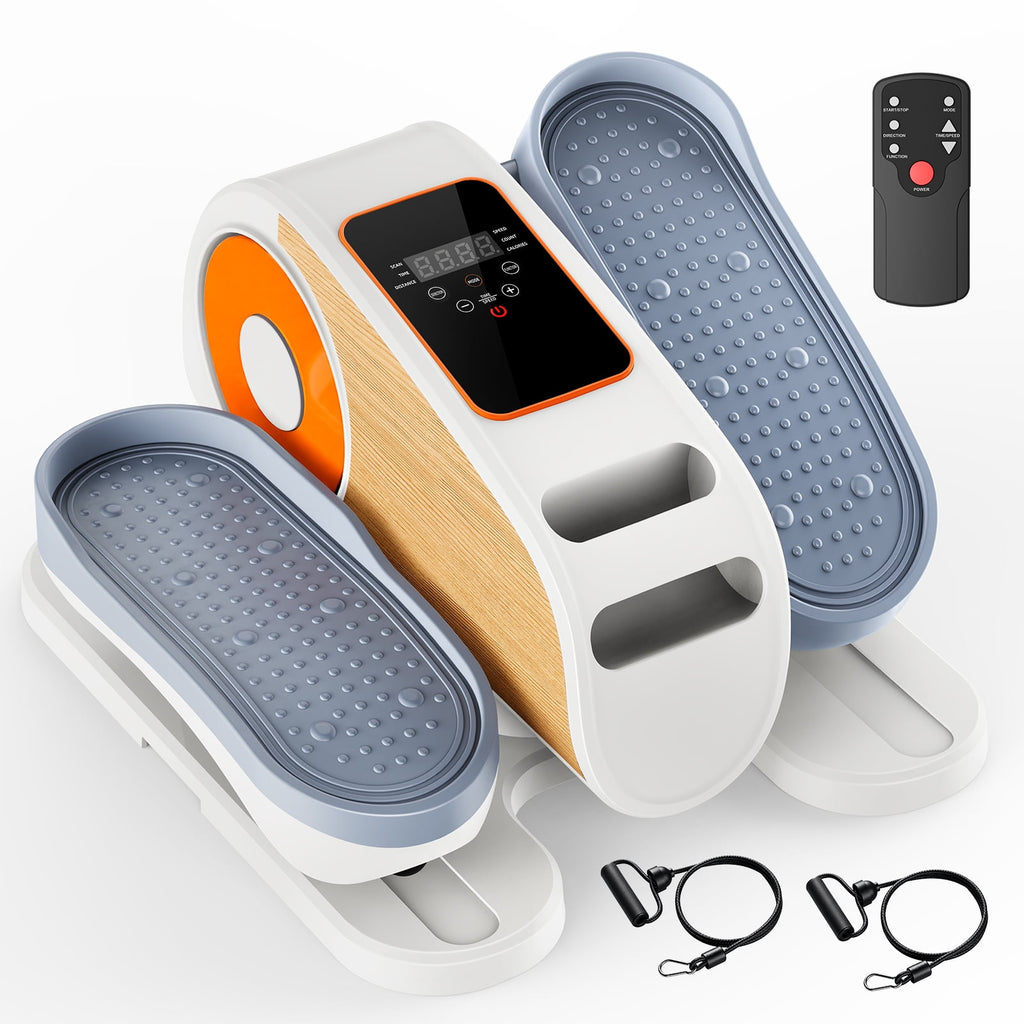 Airfind Seated Under Desk Elliptical Machine Compact Pedal Exerciser Quiet Mini Leg Exerciser for Home Office Workout and Seniors 15 Resistance Levels Gray