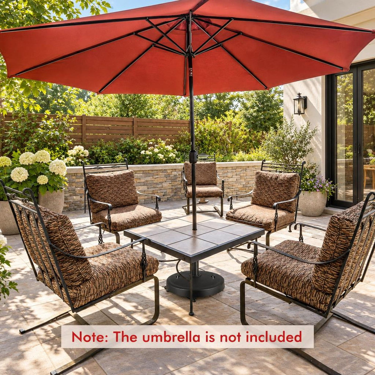 Airfind 51LBS 20.5Inch Outdoor Umbrella Base with Wheels and Handles, 20.5 x 16.5 (Dia. x H)Suitable Umbrella Pole Footprint