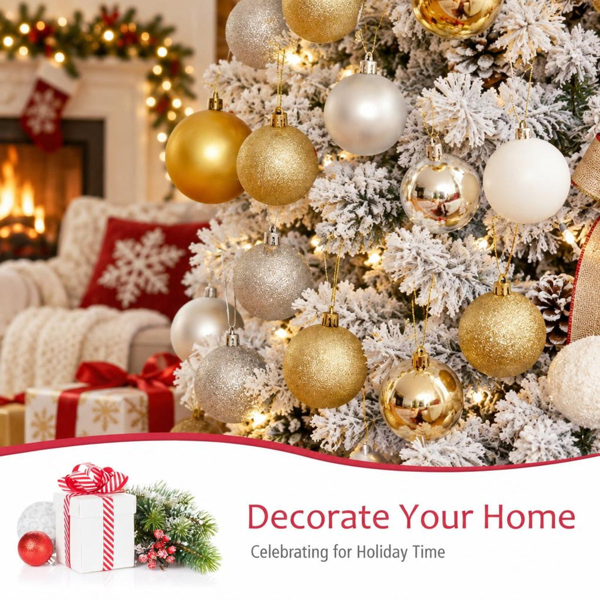 Airfind Slim Artificial Christmas Pencil Tree with PVC Needles and Folding Metal Stand-5ft, White, Branch tips create lush and dense appearance