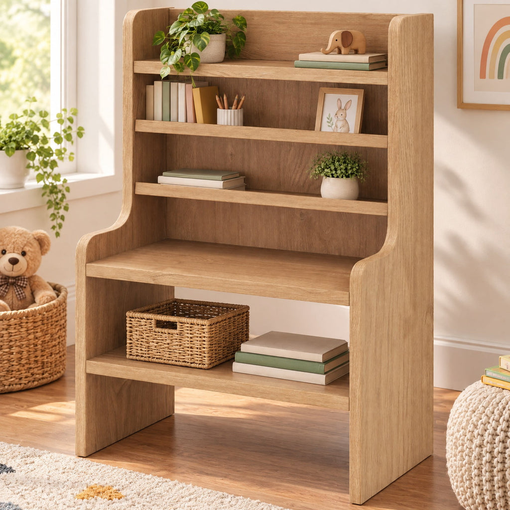 Airfind Desktop Organizer 6-Tier Mini Storage Rack with 2 Removable Shelves, 55 lbs Capacity, Engineered Wood Frame, 12 x 6.5 x 16.5 Footprint