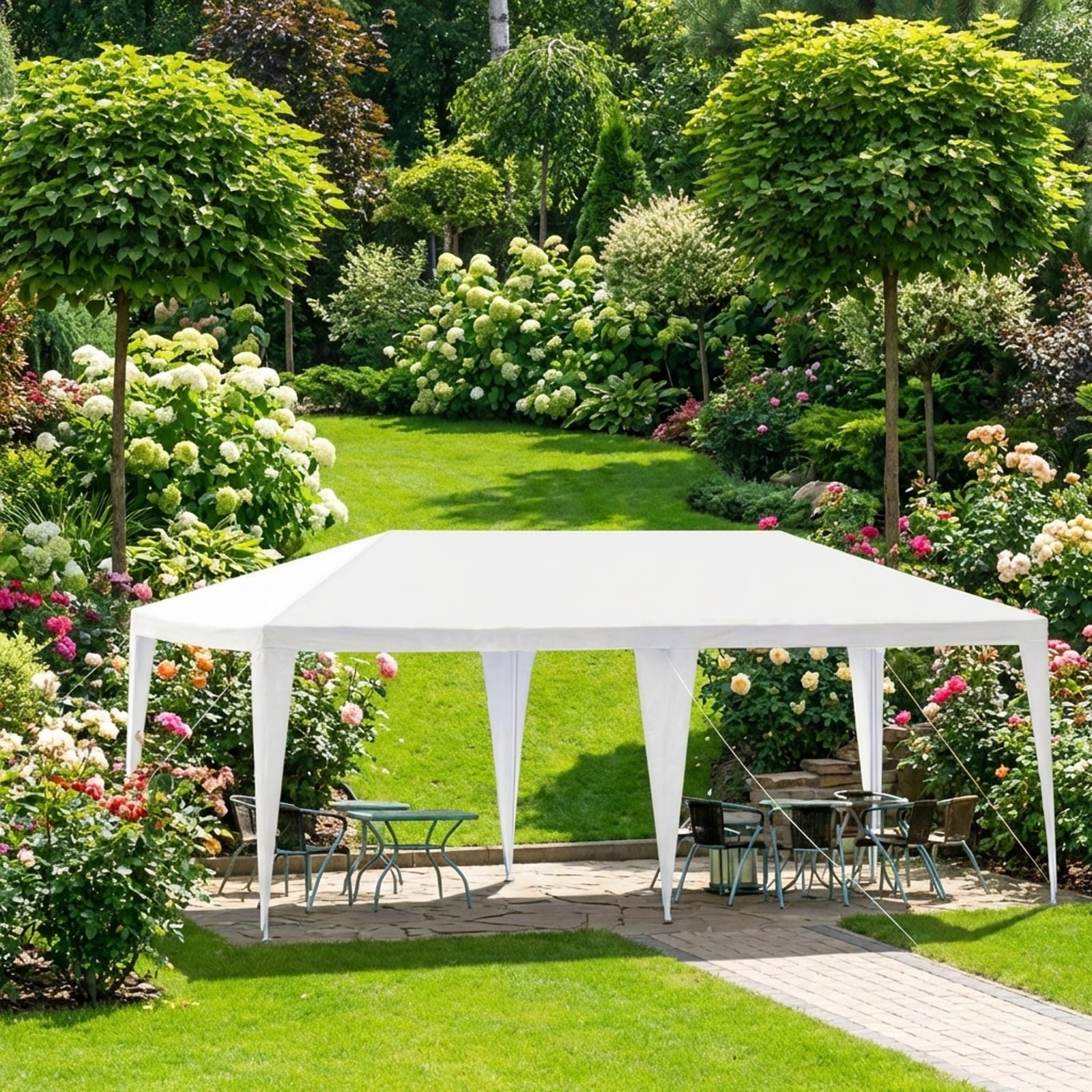 Airfind 10ft x 20ft Canopy Tent with 4 Sidewalls and Carry Bag, White